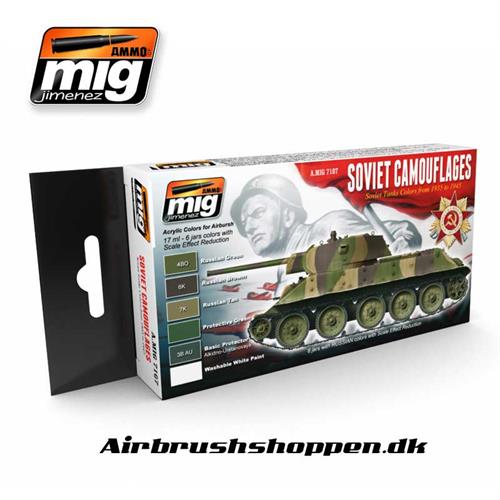 A.MIG 7107 1935-1945 Soviet Camouflage Set 6x17 ml
